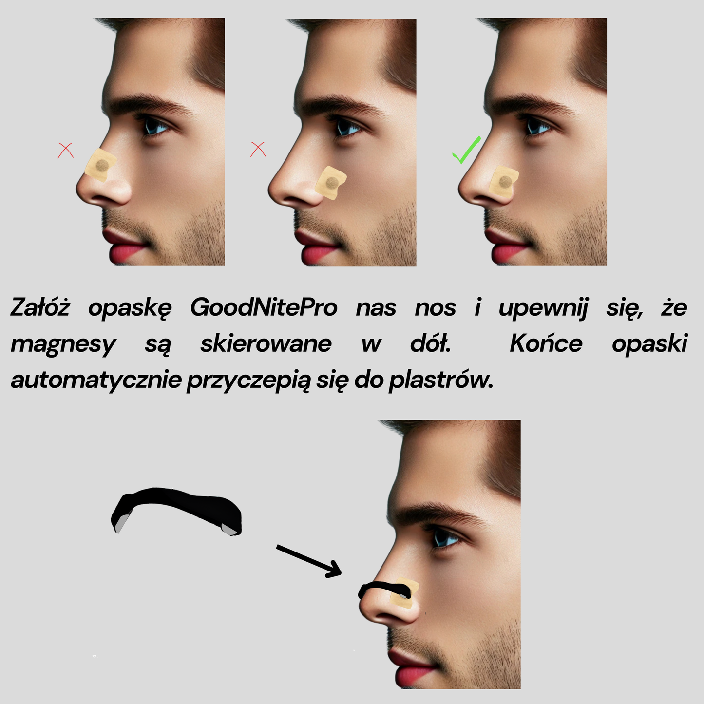 Plastry uzupełniające do opaski GoodNite Pro